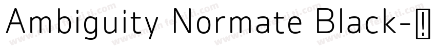 Ambiguity Normate Black字体转换